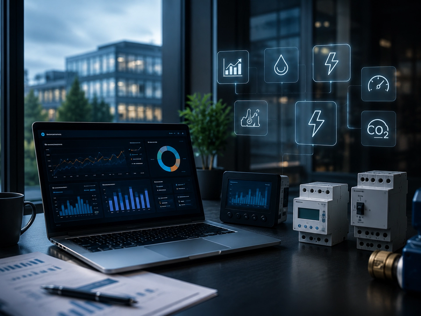 Fogyasztásmérők, energiaadatok és digitális dashboard az EPBD szerinti mérés és adatgyűjtés szemléltetésére